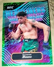 Brandon Moreno Headliners Green shimmer color match /93 2024 Topps Finest UFC 