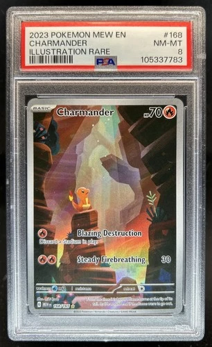 2023 Pokemon SV 151 Charmander #168/165 PSA 8