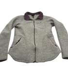 Ibex Alana Jacket Womens Medium Wool Full Zip Grey Long Line Western