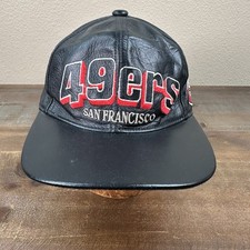 Vintage Fans San Francisco 49ers Genuine Leather Hat Game Day NFL Football Korea
