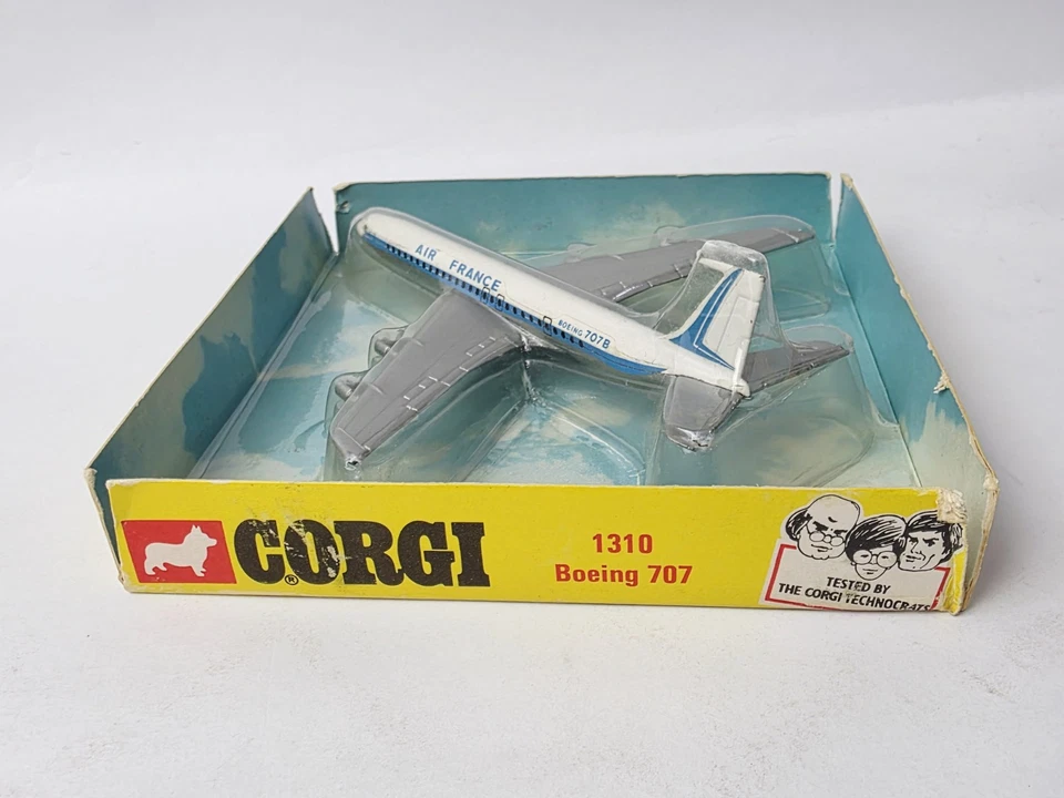 VINTAGE CORGI 1310 AIR FRANCE BOEING 707 PLANE MINT IN BOX LOT #67 - Image 2 of 4