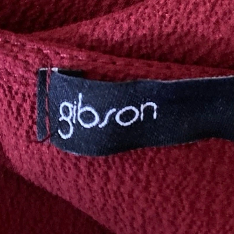 Suéter Top Gibson Para Mujer Rojo Manga Larga Campana Tejido Volantes Cuello Redondo Talla L Foto 4 de 4