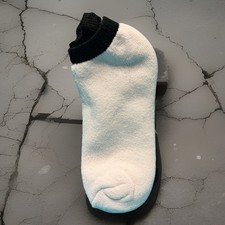 Unisex VTG Socks Low Cut Ankle Cotton Blend Size 9-11 NOS USA Made Black White