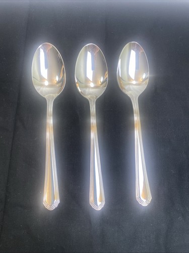 Set 3 cucchiaini da zuppa Lenox modello arco acciaio inox posto/ovale 7 1/4" - Foto 1 di 10