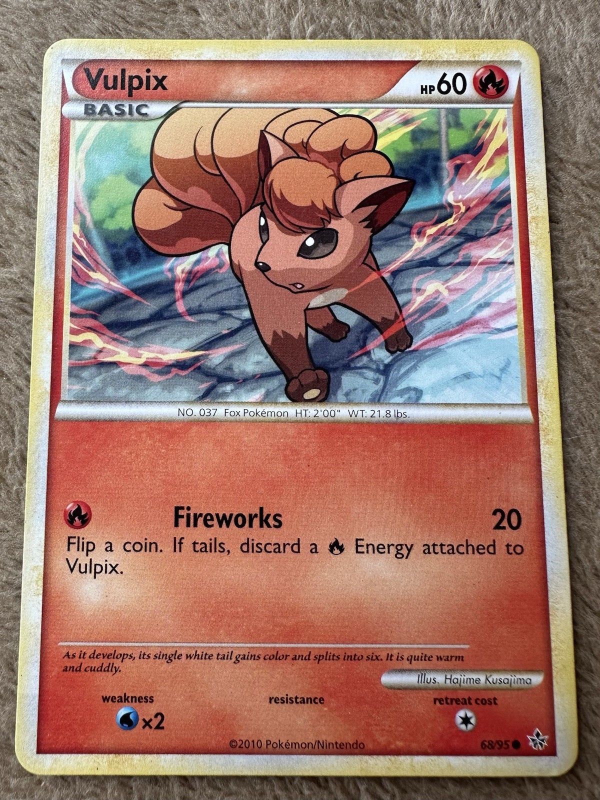 2010 Pokémon TCG HGSS Unleashed Vulpix Regular Non-Holo 68/95 LP