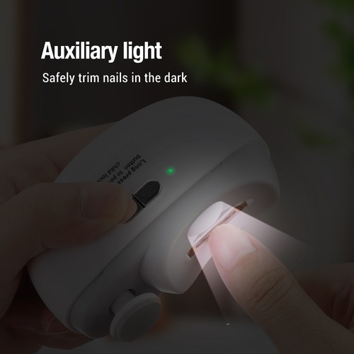 2in1 Electric Nail Clippers Nail File Safe Automatic Trimmer Cutter Rechargeable - Picture 12 of 22