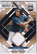 Riley Greene 2020 Elite Extra Edition Prospect Materials Black Detroit Tigers