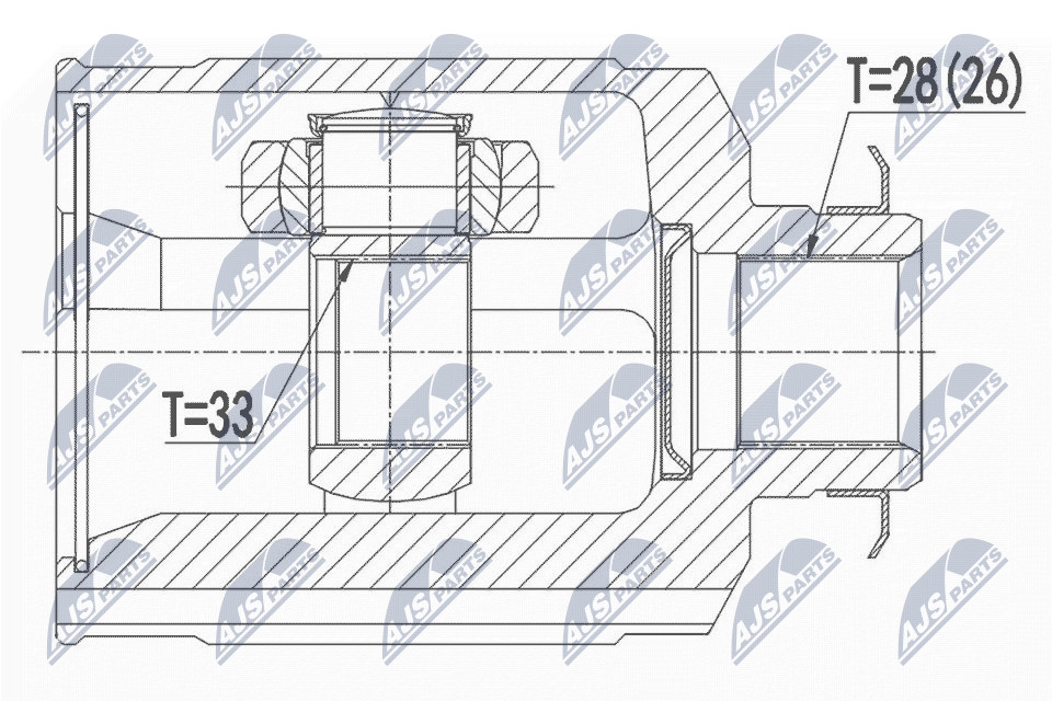 Nty Inner Cv Joint For Hyundai Santa Fe 12- Kia Sorento 12 - Image 6