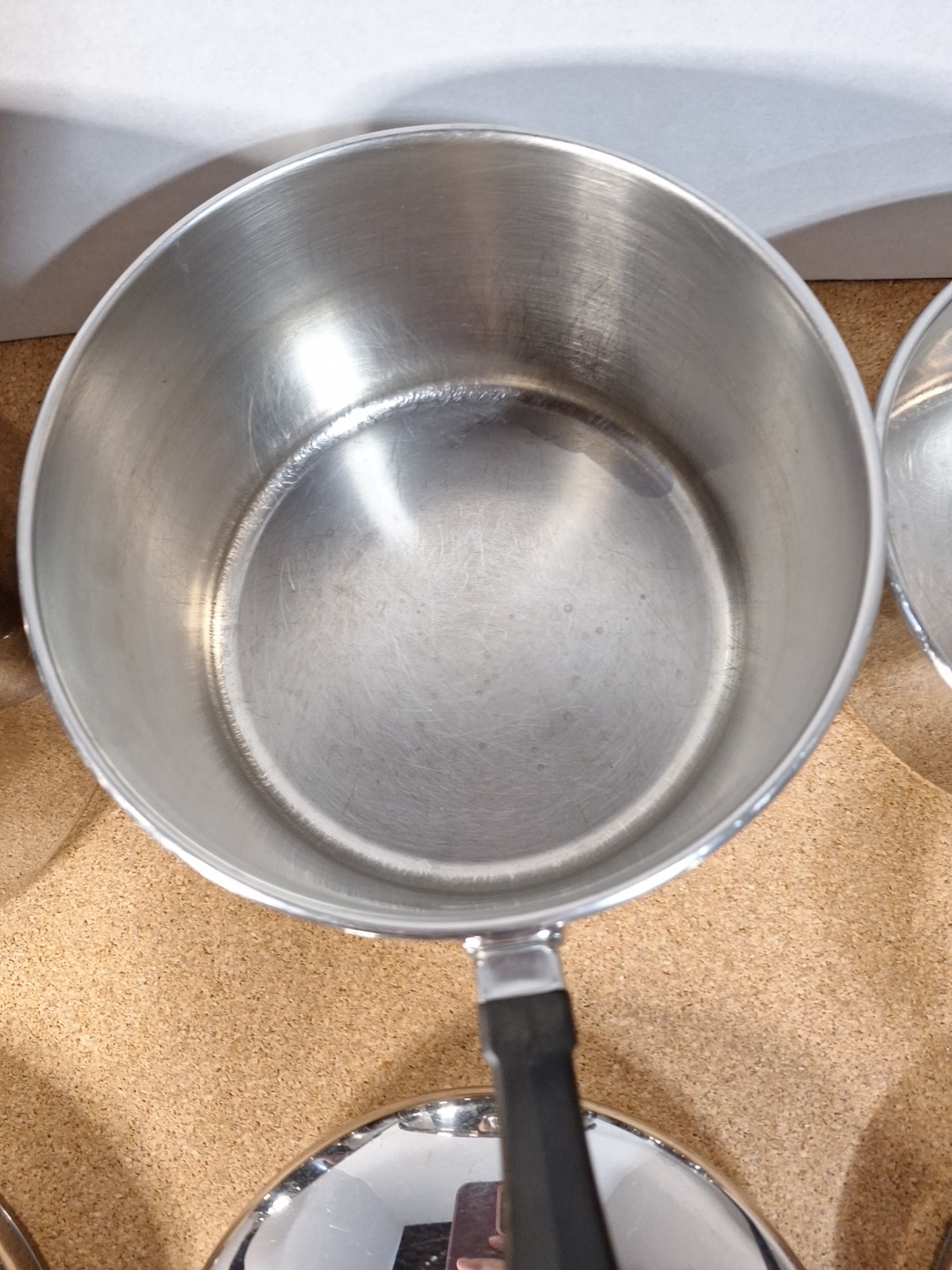 Farberware 1,2,3 Qt 18/10 Stainless Steel Impact Bonded Saucepans Pot w Lids