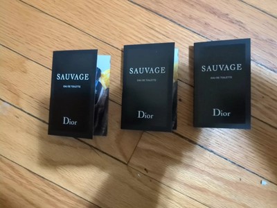 DIOR SAUVAGE MENS COLOGNE EAU DE TOILETTE 0.3 FL Oz x 3-pc TRAVEL BOTTLE NEW