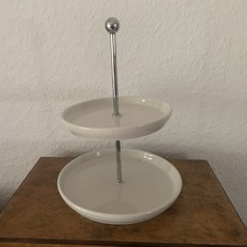 Etagere Servierplatte 2 Stöckig Weiß Standetagere
