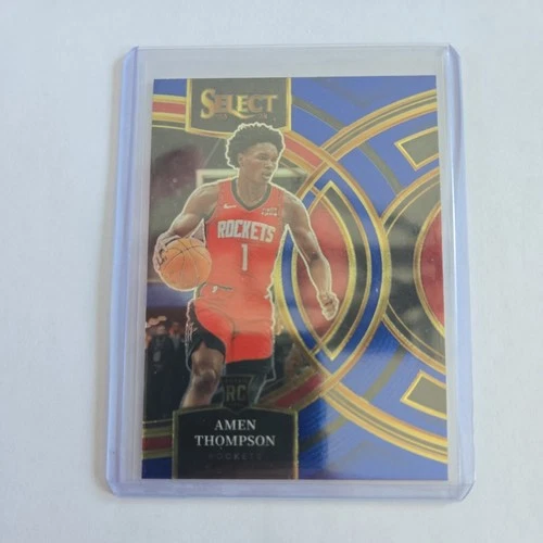 Amen Thompson 2023-24 Panini Select Premier RC Blue Prizm Rookie Card #122