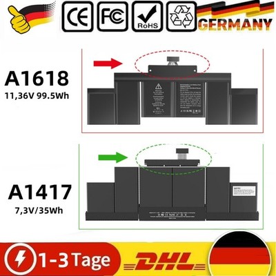 A1618/A1417 Akku für MacBook Pro 15'' Retina A1398 Mid 2012 2014 2015 Early 2015