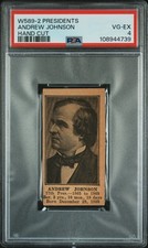1930 W589-2 PRESIDENTS HAND CUT ANDREW JOHNSON PSA 4