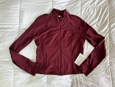 New Lululemon Nulu Cropped Define Jacket Red Merlot Size 12 Sold Out Rare NWT