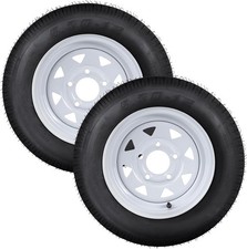2pack Trailer Tires On Rim St17580d13 175 80 13 Load Range C 5-lug Spoke Wheels