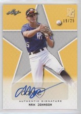 2020 Leaf Perfect Game National Showcase Yellow 19/25 Max Johnson Auto 0c6
