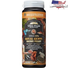 Guppy Food Pellets W/ Shrimp Probiotics Natural Color Enhancer 35% Protein