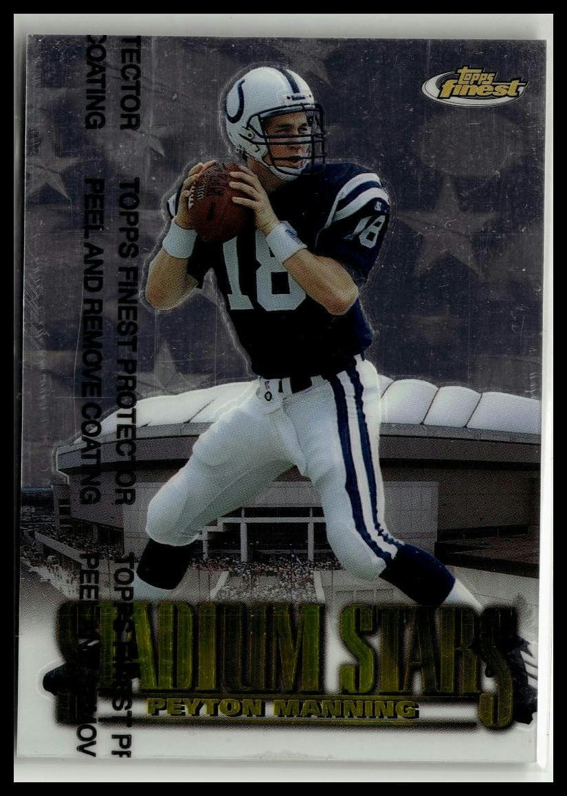 Peyton Manning 1998 Finest Stadium Stars #SS9 Indianapolis Colts Card