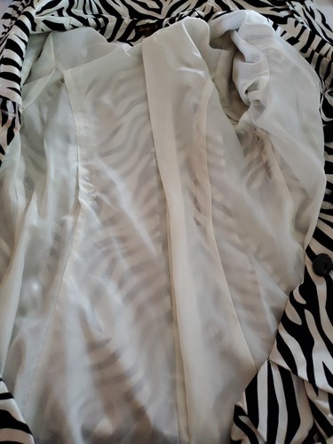 Cappotto donna Jerry T bianco e nero stampa tigre pea coat arruffato tg. S/M - Foto 19 di 19