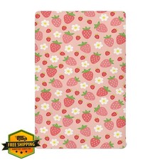 KICPOAY Fitted Crib Sheets Pink Strawberries 52x28