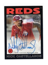 Nick Castellanos 2021 Topps 1986 Throwback Auto On Card Black #/199 Phillies