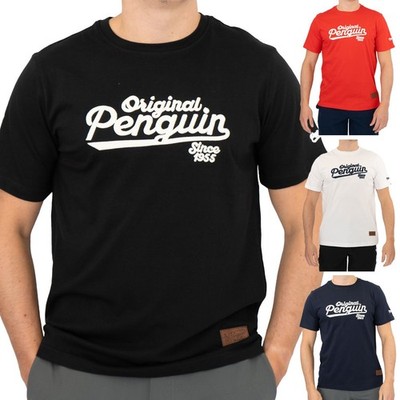 Original Pinguin Herren T-Shirt Tee Oberteil Kurzarm bestickt Sommer Baumwollmix