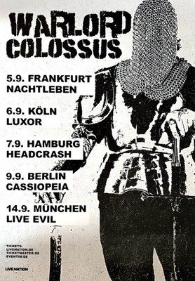 WARLORD COLOSSUS 2025 TOUR - orig. Concert Poster - Konzert Plakat - DIN A1