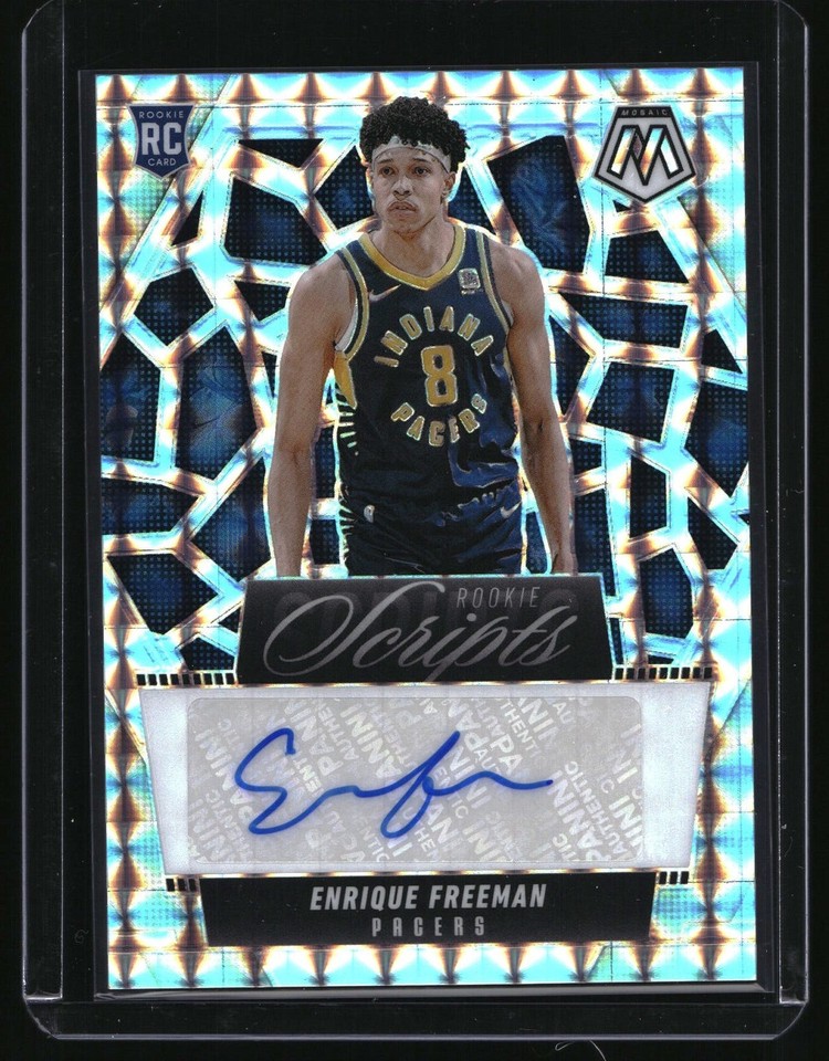 2024 -25 Panini Mosaic Scripts Enrique Freeman RS-FRE -25 Panini Mosaic Rookie Scripts Enrique Freeman RS-FRE RC Auto