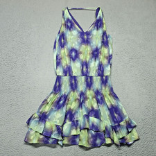 Ramy Brook Mini Hazel Dress Womens S Purple Yellow Smocked Waist Ruffled NWT