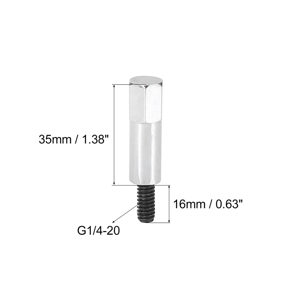 Perno de cubierta de válvula cromado G1/4-20 12 piezas para Chevy 283 302 305 307 327 350 383 400 Foto 3 de 4