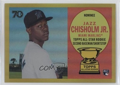 2021 Topps All-Star Rookie Cup Variation Gold Foil /50 Jazz Chisholm Jr RC 3u0