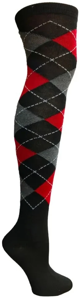 Meias femininas Over The Knee Yacht & Smith Argyle pacote com 3 tamanho 9-11 - Imagem 4 de 4