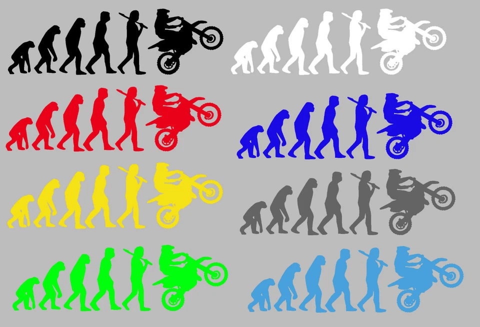 Aufkleber Sticker Motocross Evolution Neandertaler Cross MX Enduro SX CR YZ RM