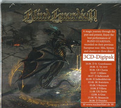 BLIND GUARDIAN LIVE BEYOND THE SPHERES (DIGIPAK) TRIPLE CD NEU SEALED