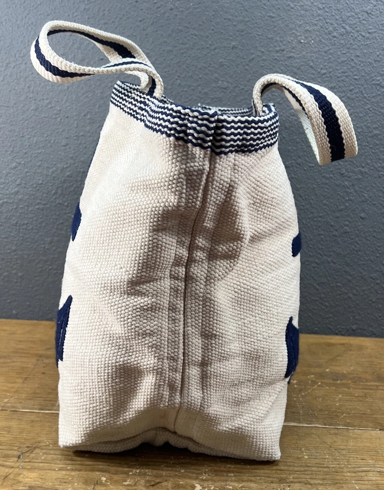 annie selke’s Fresh American Anchor Nautical Lake Boat Beach Knit Large Tote Bag - Image 4 of 4