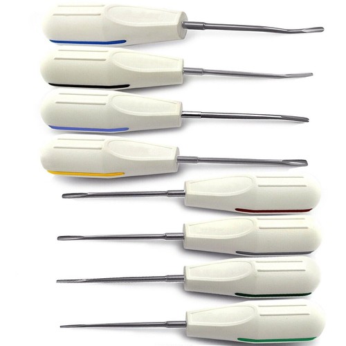 8er Set Luxierende Wurzelaufzüge Oralchirurgie Zahnextraktion Extraktion Dental - Bild 1 von 9