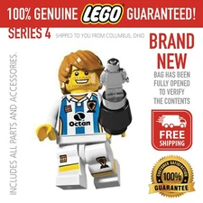 Lego Minifig Series 4 Soccer Player - Footballer- New with Open Bag  Shipping