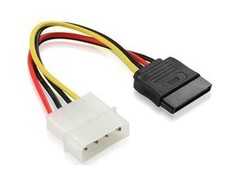 10PCS 4 Pin IDE Molex to 2 Serial ATA SATA Hard Drive Power Adapter Cable wire