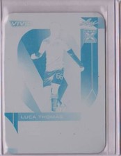 Luca Barrington BA-LB1 2023 Leaf 1/1 Un-Autographed Vivid Cyan Printing Plate
