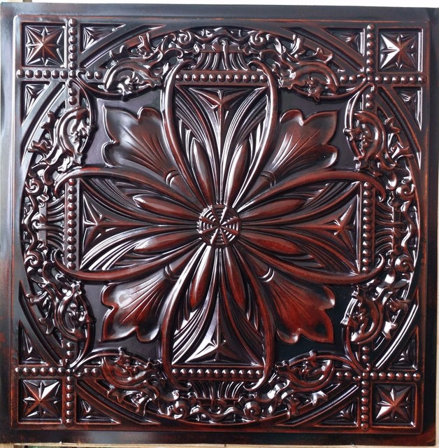 Pl10 Faux Finishes Tin 3d Aged Red Ceiling Designs Decor Wall