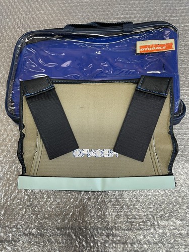 ASM AUTOBACS RECARO SEAT SIDE PROTECTOR BLACK BLUE STITCHING RARE NEW - Bild 5 von 8