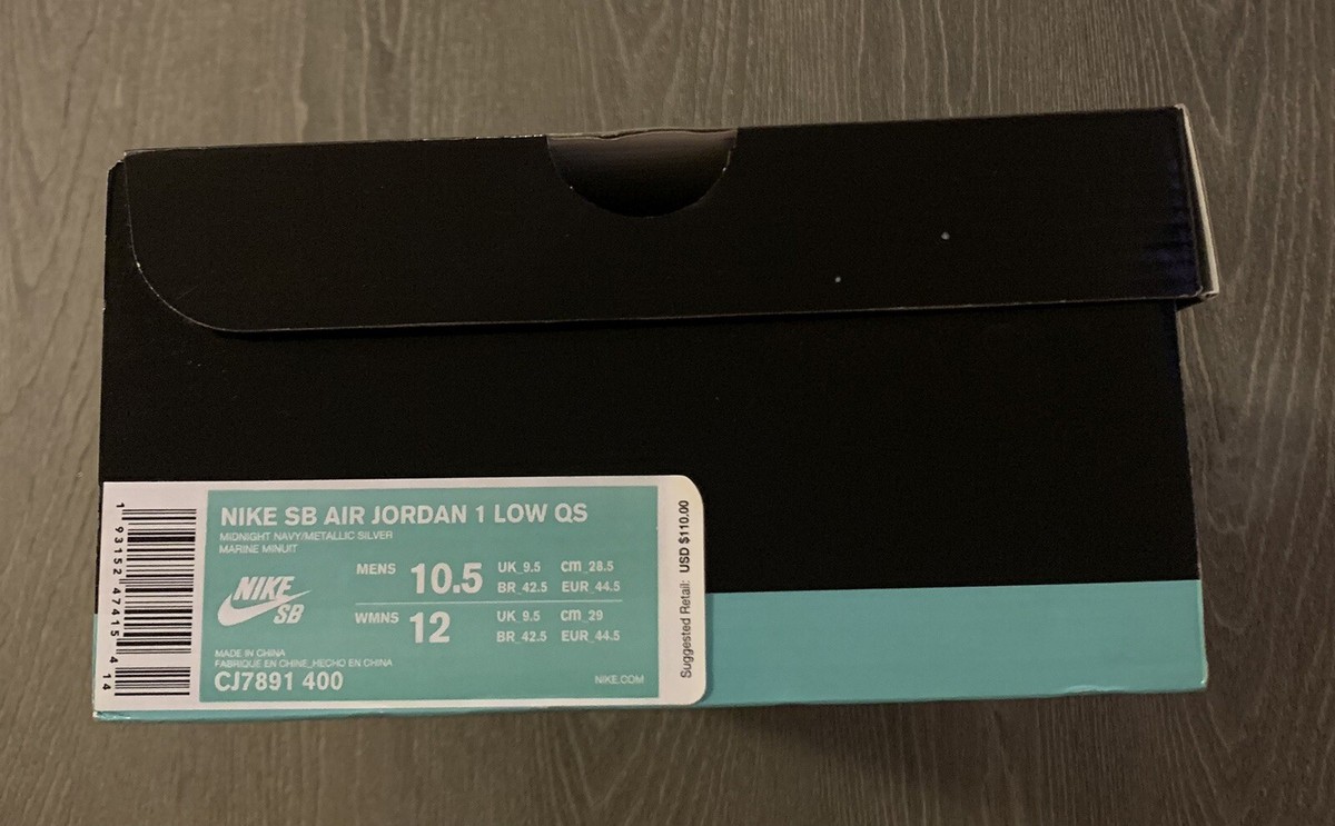 Size 10.5 - Jordan 1 Low SB x Eric Koston Midnight Navy 2019