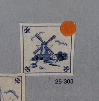 Eva Rosenstand Cross Stitch Kit Clara Weaver Tile With Mill 25-303 Blue Denmark