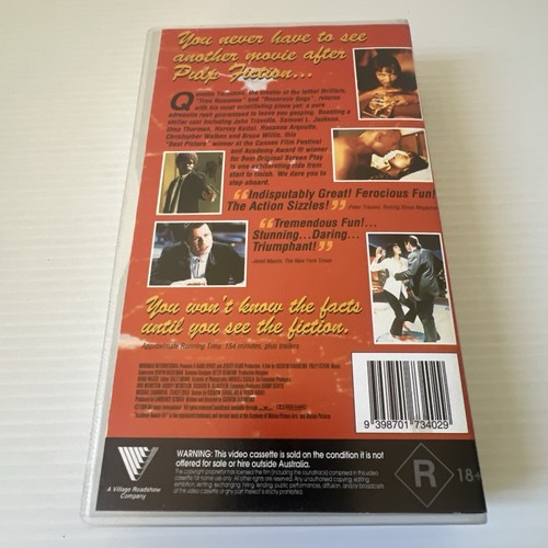 Pulp Fiction VHS + DVD Set. + Kill Bill Vol 1 & 2 DVD Tarantino - Picture 7 of 16