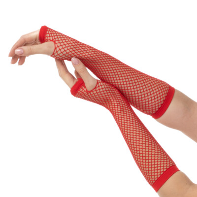 Gloves Halloween Costumes With Fishnet Stockings Goth Tights - Main Image