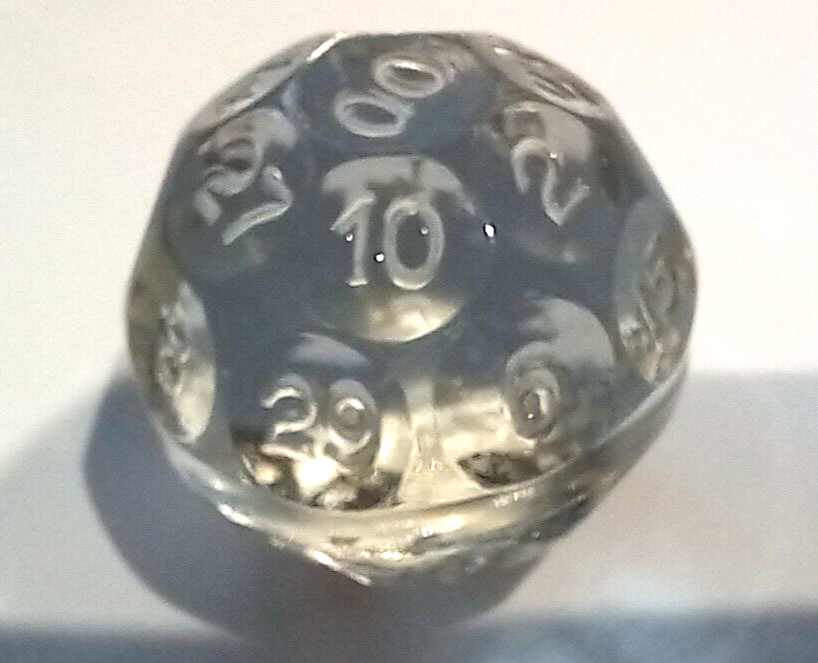 Rare Vintage Glass, Dice, 32 Sided Czech, Fortune Telling Dice Quality