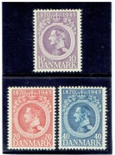 DENMARK 1945 King's Birthday MLH  CV $0.75