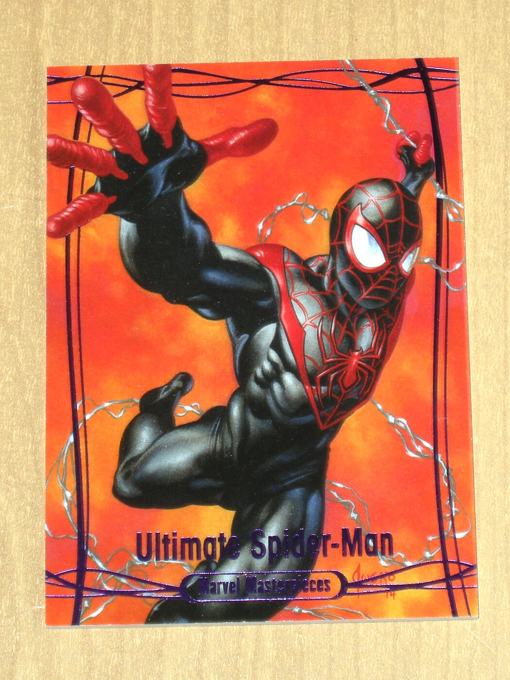 2016 Marvel Masterpieces Jusko PURPLE ULTIMATE SPIDER-MAN Miles Morales 144/199