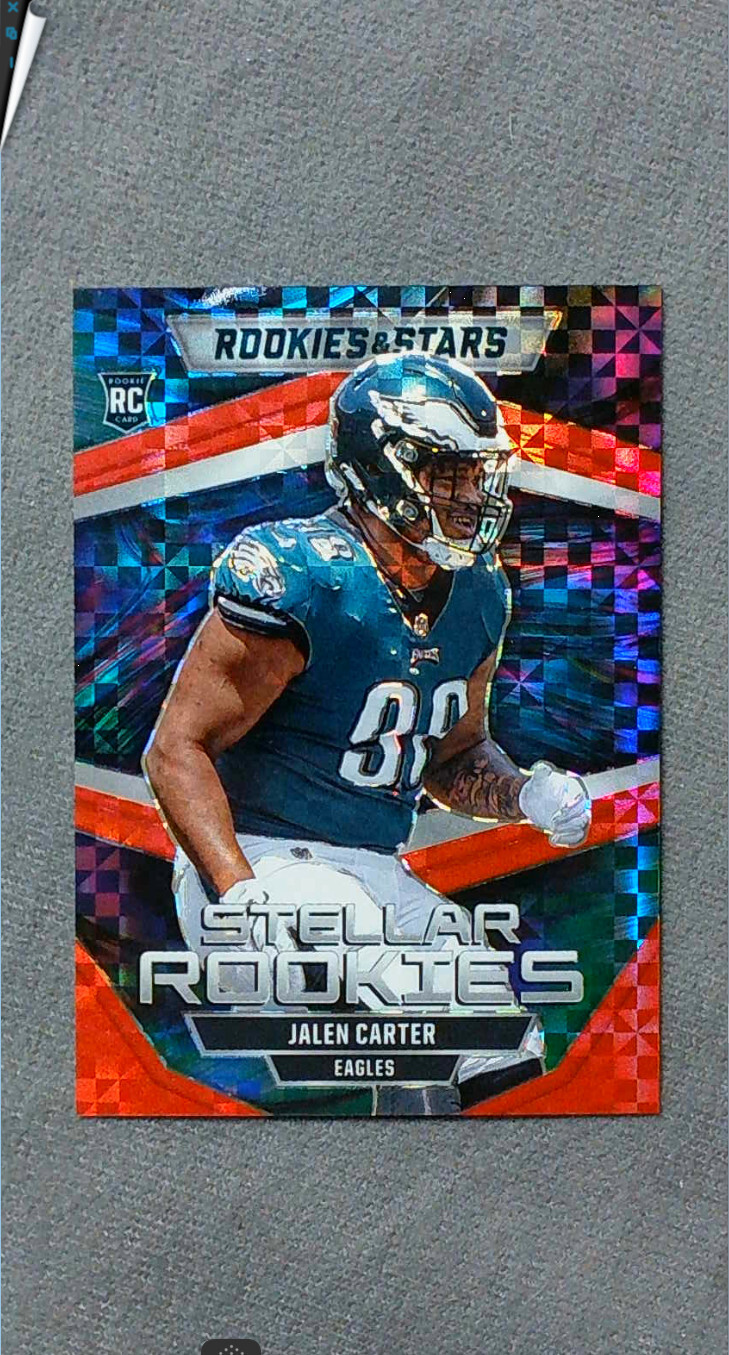 2023 Panini Rookies & Stars Stellar Rookies Red Plaid Prizm #9 Jalen Carter